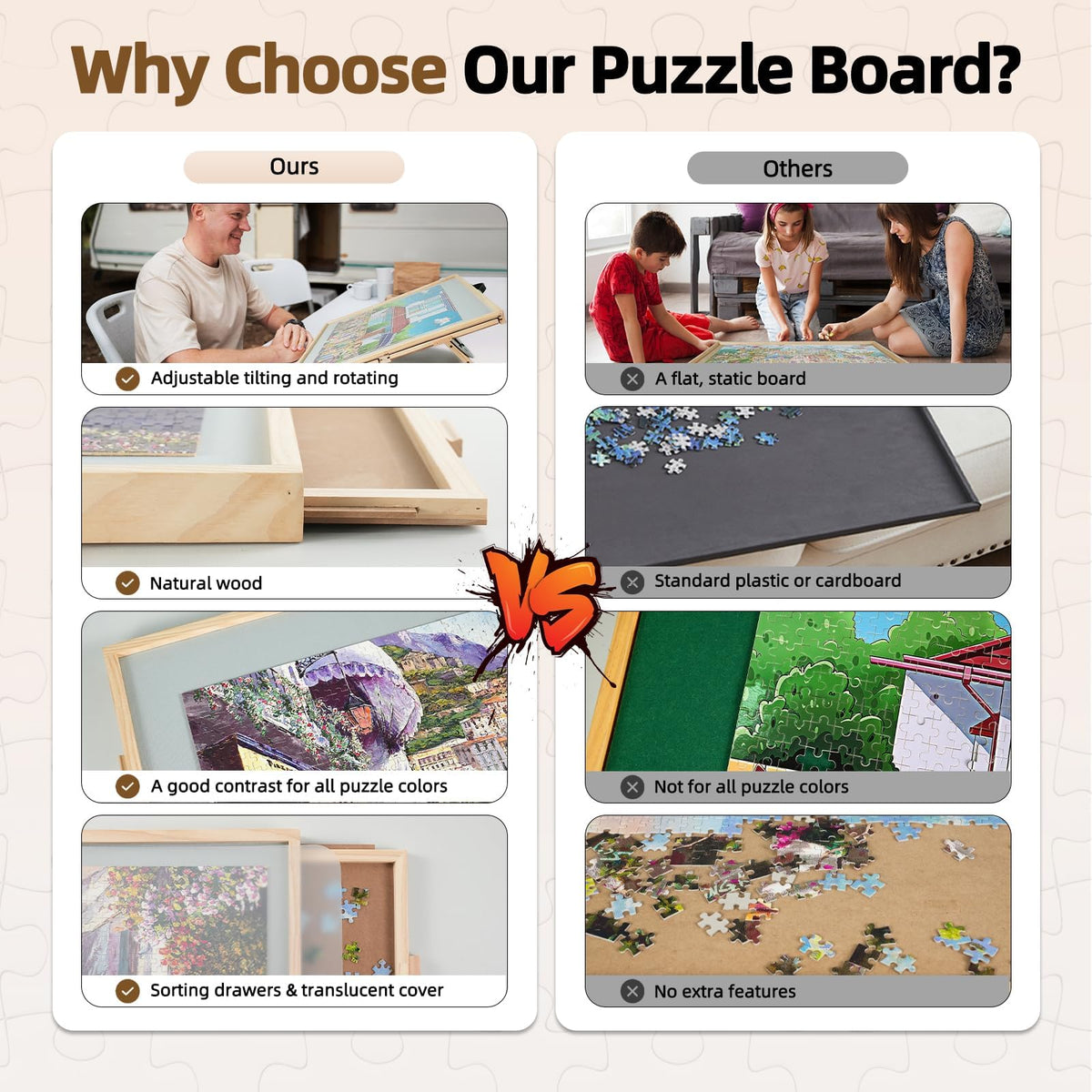 ALL4JIG protective cover shields pieces from spills and dust.