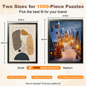 ALL4JIG four-puzzle storage capacity holds multiple completed puzzles.