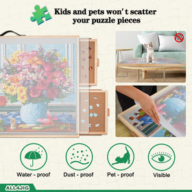 ALL4JIG non-slip surface keeps pieces secure while tilting