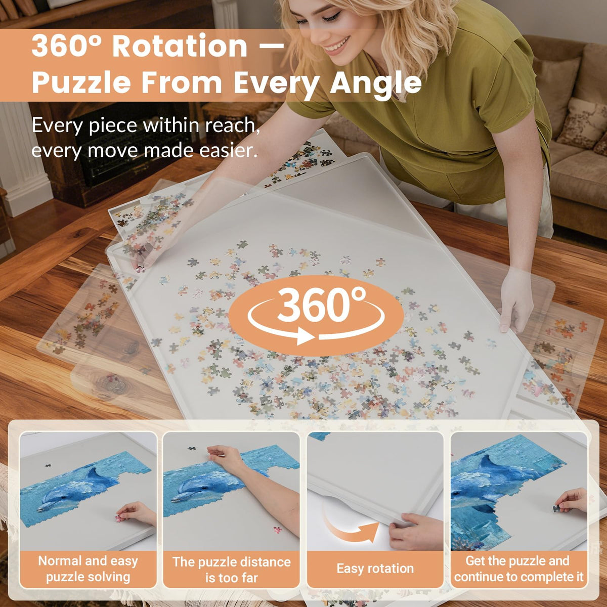 ALL4JIG ABS plastic puzzle board lightweight and durable