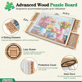 ALL4JIG wooden board tilt angle supports ergonomic puzzling sessions