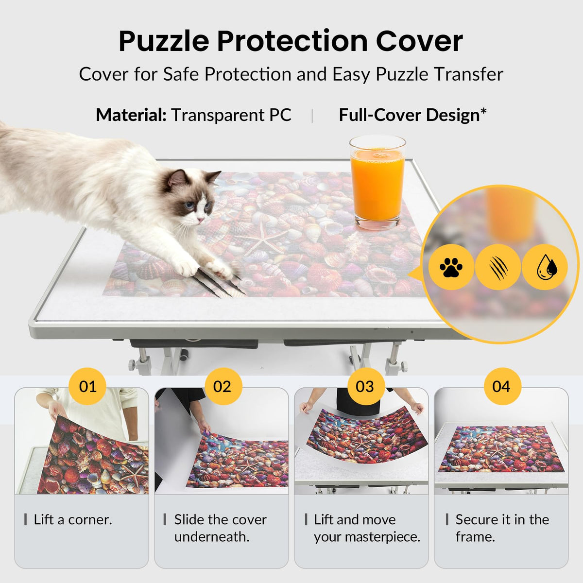 ALL4JIG puzzle table made from lightweight ABS for durability.