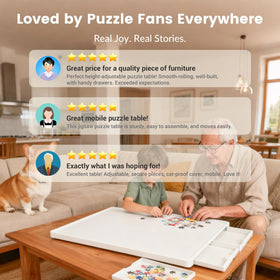 ALL4JIG easy-transport puzzle table moved between rooms