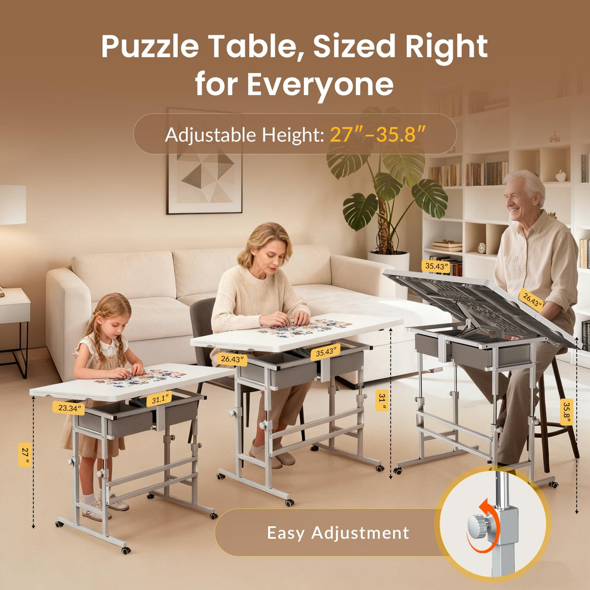 ALL4JIG puzzle table is a thoughtful gift for puzzle lovers and families.