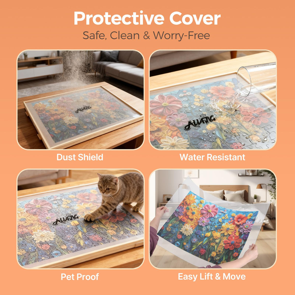 ALL4JIG puzzle-table-multi-use-area shows flexible workspace on any surface.