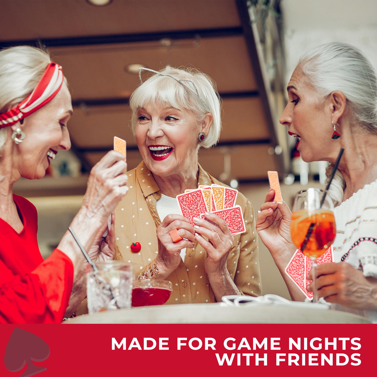 All7s Deluxe Canasta double-deck cards with jumbo indices improve visibility at a glance