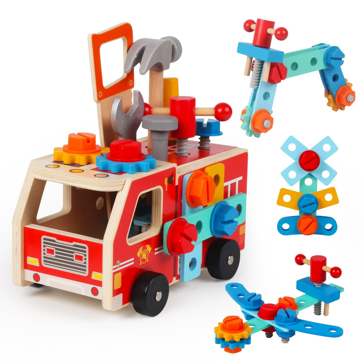 ALLABC Fire Truck ToolBox image shows organized play promoting early DIY exploration.