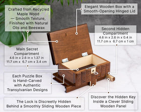 AllBoxesInOnePlace wooden puzzle lock highlighting secret mechanism