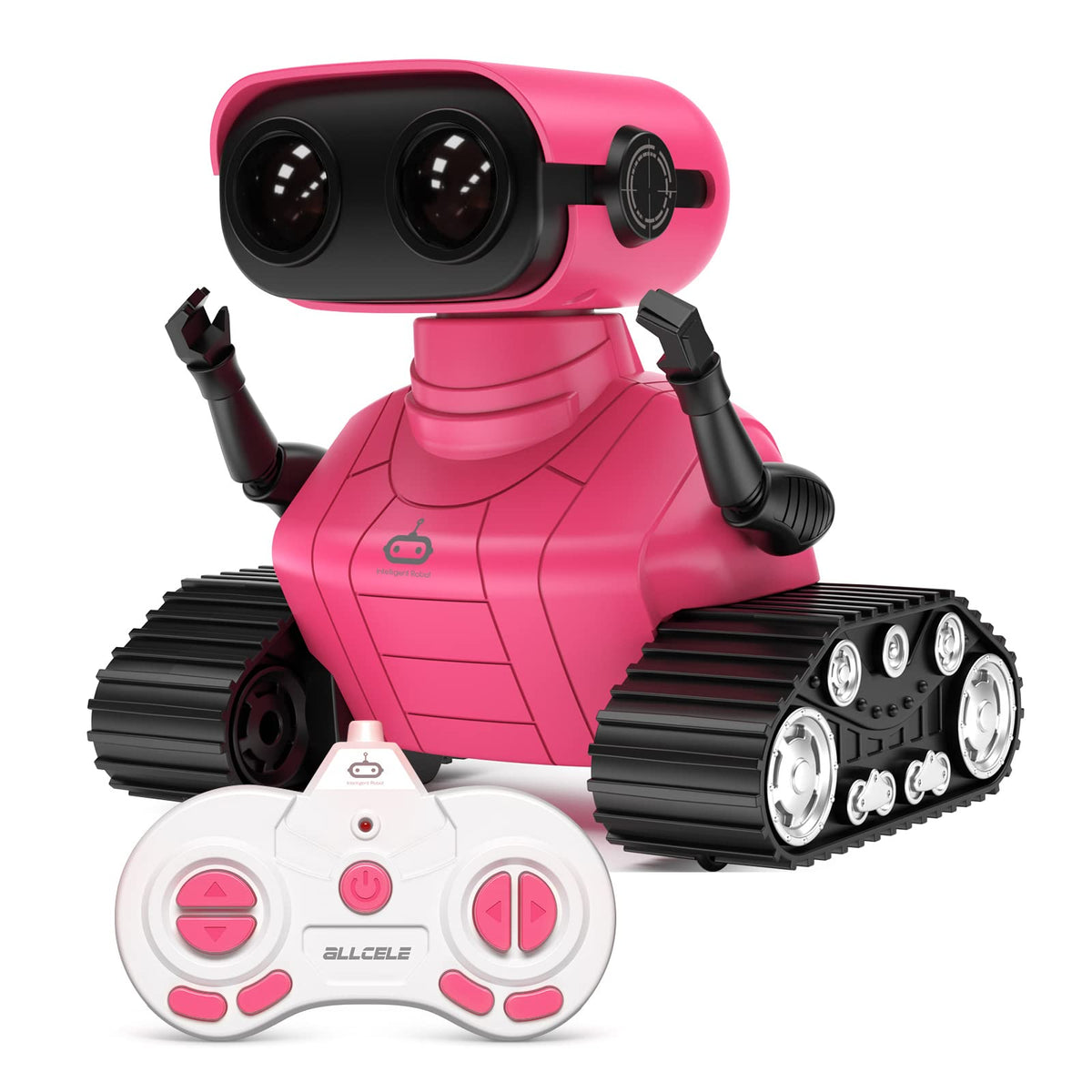 ALLCELE robot toy rose red front view inviting imaginative play and curiosity