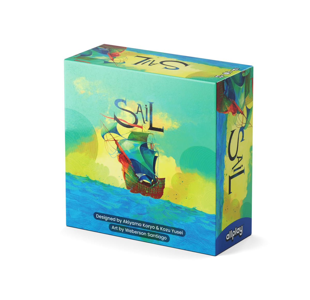 Allplay Sail front box for portable two-player play, ideal for travel.