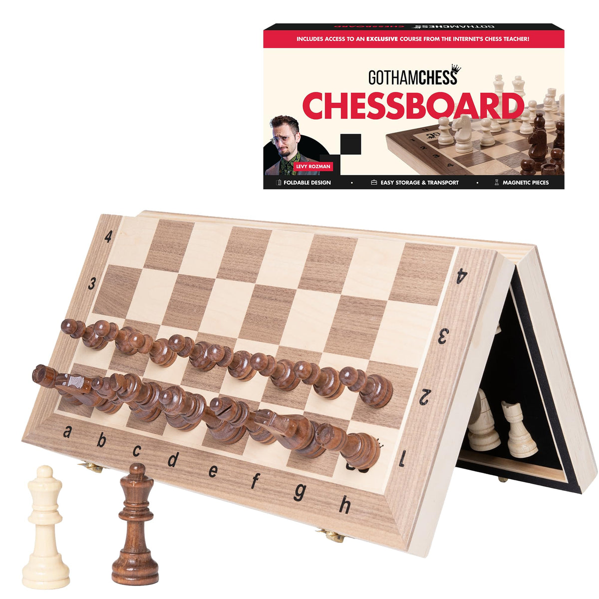 Allstar Innovations GothamChess Board folded for easy transport and storage.
