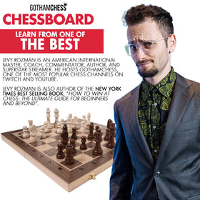 GothamChess Board QR code unlocks Levy Rozman mini-course.