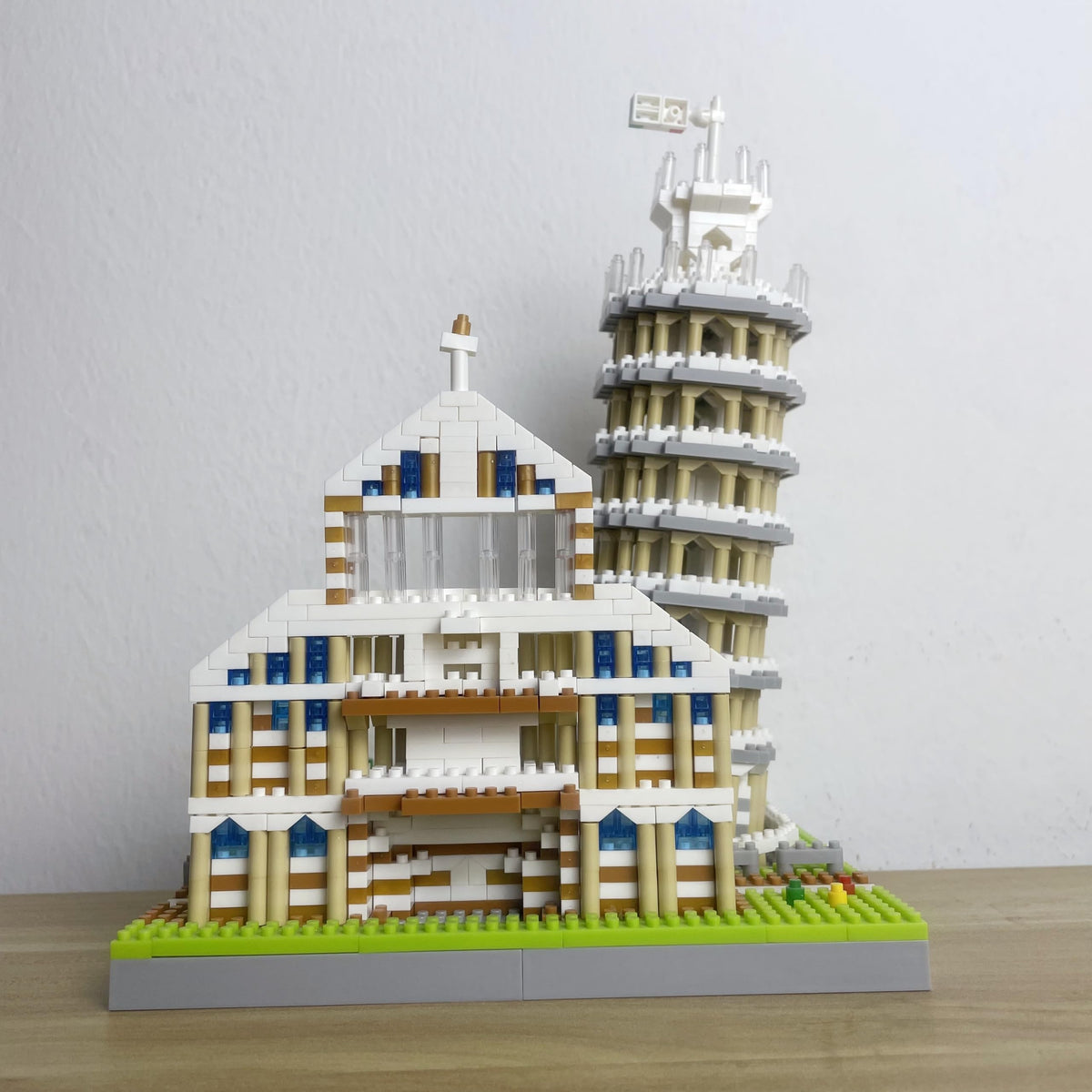 Alltogetho Leaning Tower build process image captures tactile click-snap assembly.