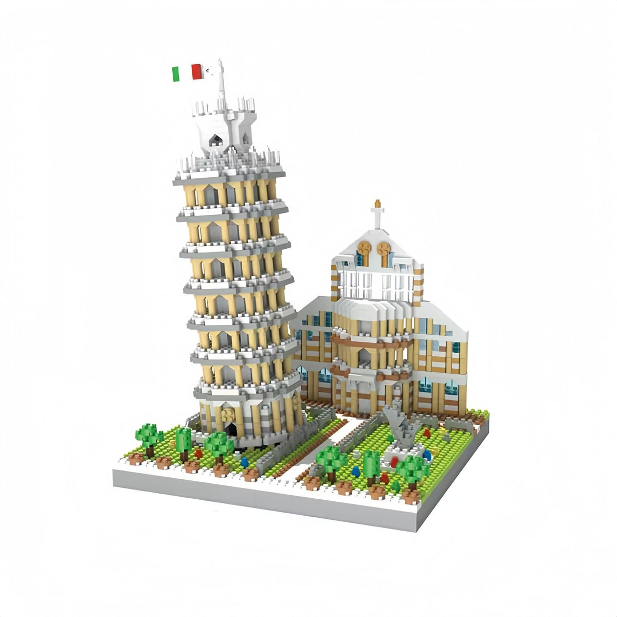 Alltogetho Leaning Tower of Pisa mini build kit shown for display and collecting.