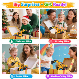 ALOTJOY excavator toy with moving arm sparks imaginative construction play.