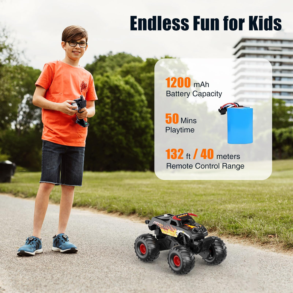 Alotwan delivers up to 50 minutes of high-speed play per charge.