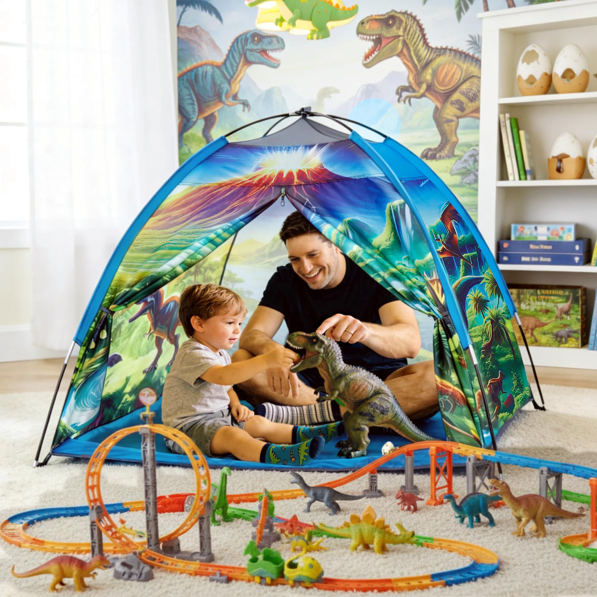 Alprang dinosaur tent gift-ready packaging perfect for birthdays.