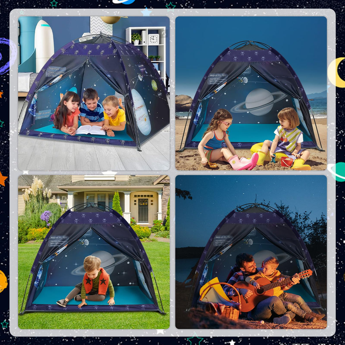 alprang Space World Play Tent Gift Idea bright, space-themed gift for kids.
