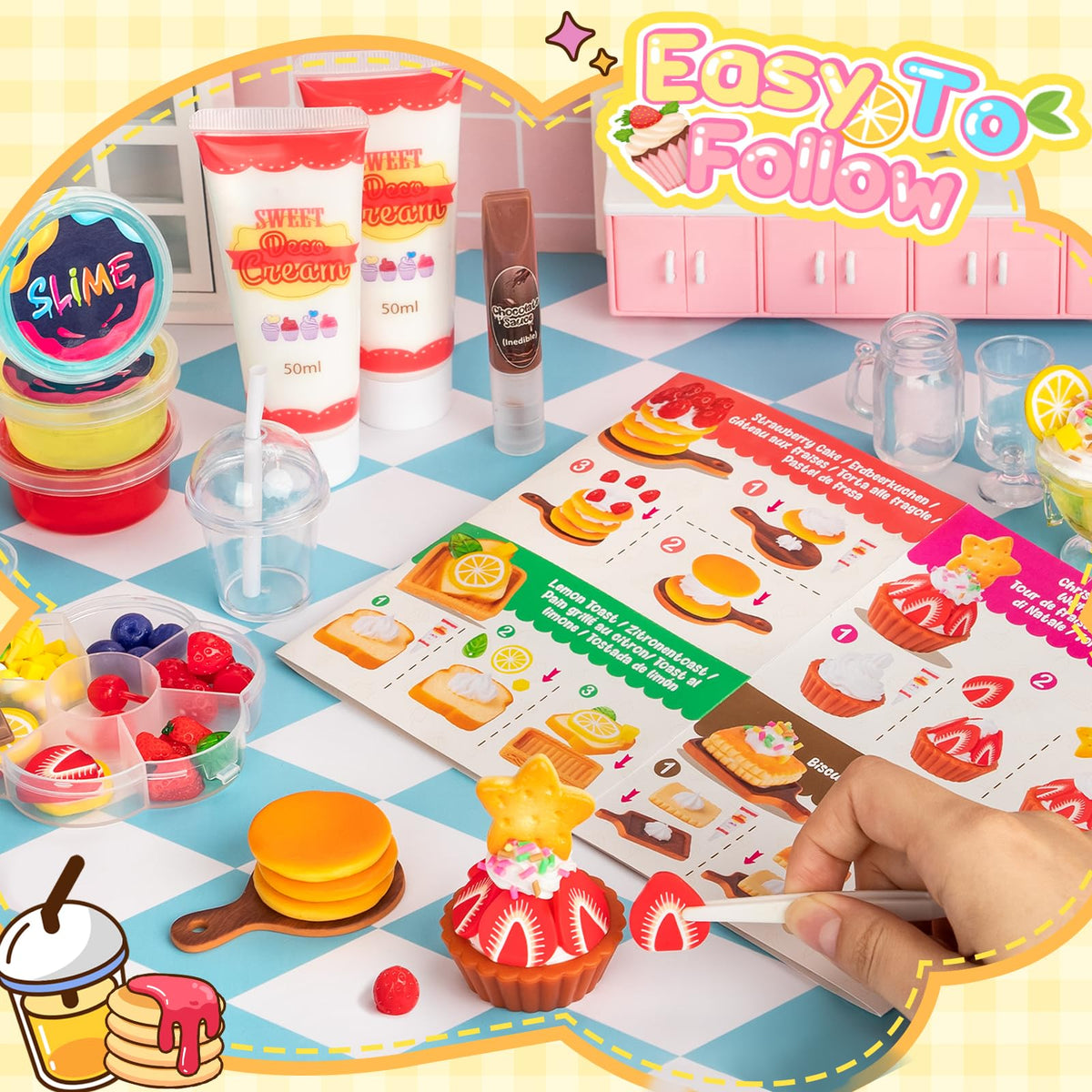 Alritz gift-ready miniature food playset; ideal for birthdays and group crafts.