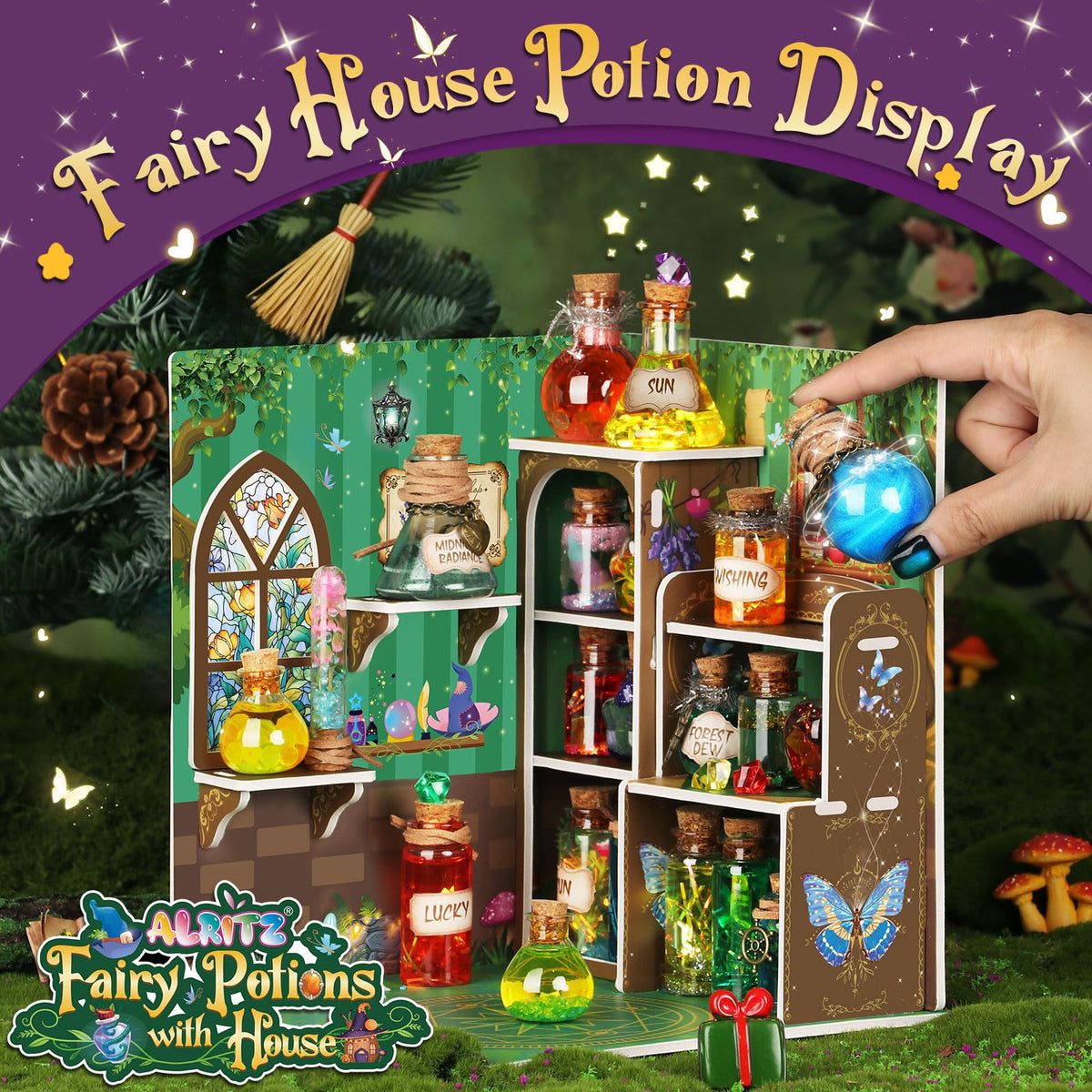 Alritz magic cauldron for mixing colorful pretend potions