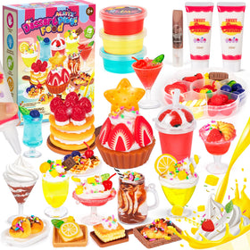 Alritz miniature food set with strawberry cake; perfect pretend play to boost creativity and coordination.