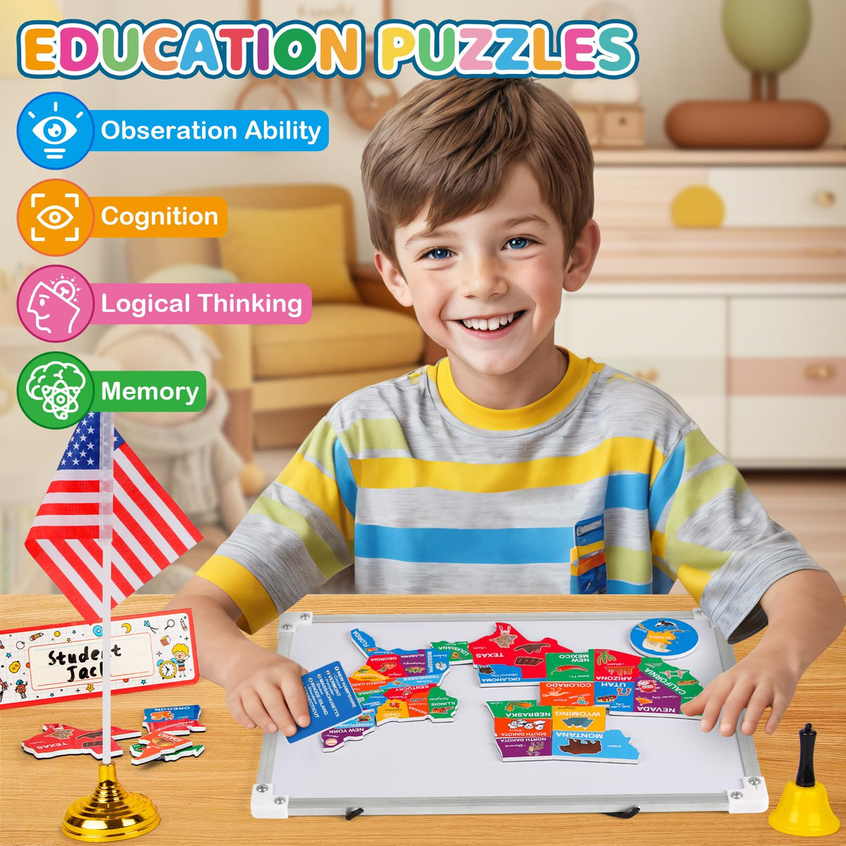Alritz Pretend Teacher Kit calendar facilitating time-telling and routine practice