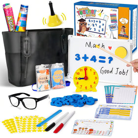 Alritz Pretend Teacher Set whiteboard for classroom role play and learning engagement.