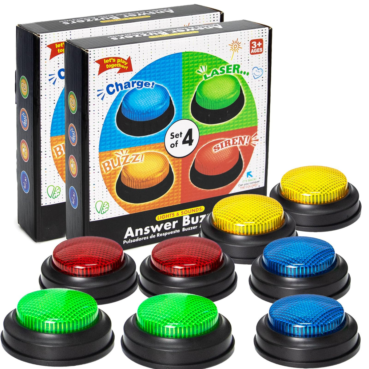 ALS AILISUO blue glow buzzer for quick trivia responses
