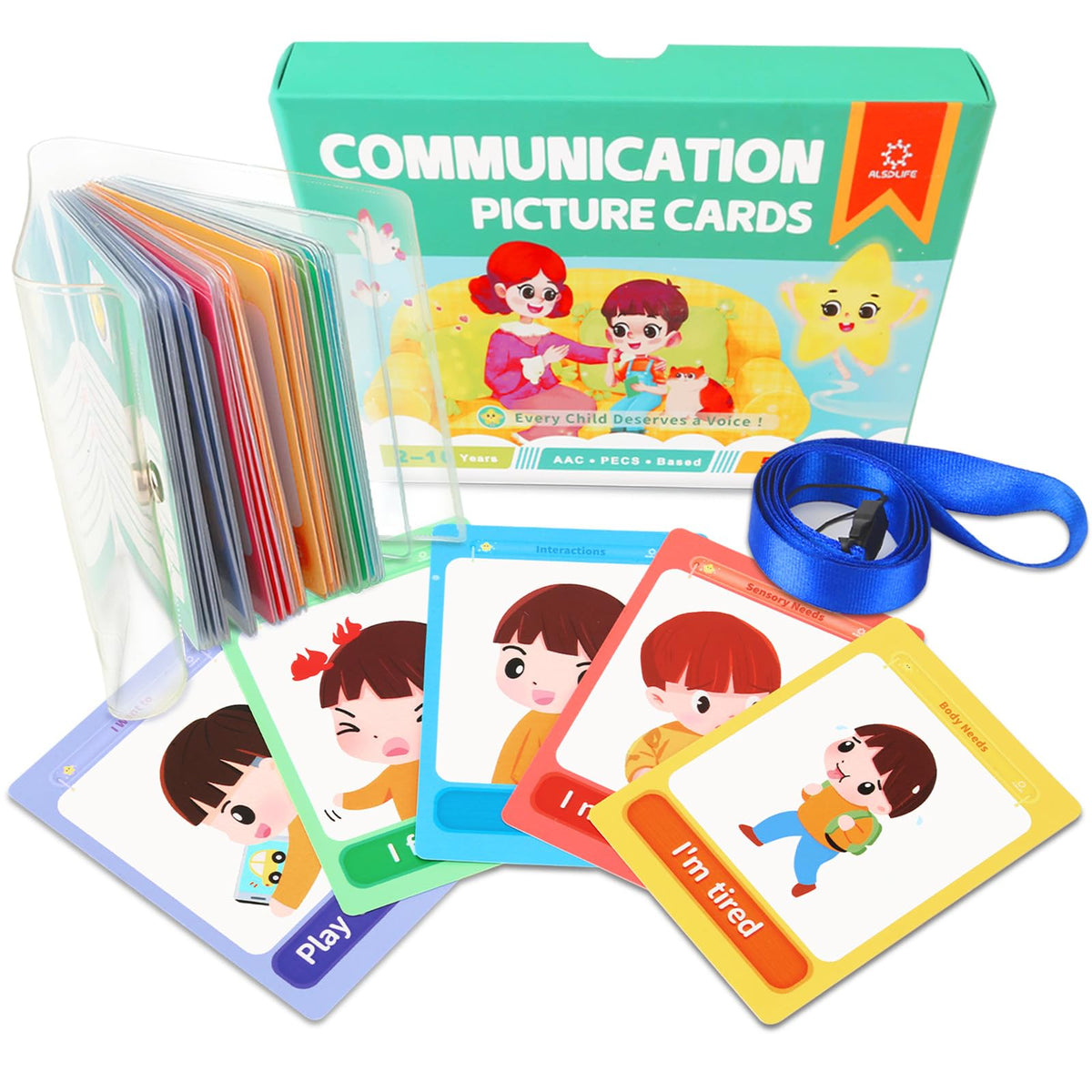 ALSOLIFE daily needs cards aid quick expression of basic requests for nonverbal kids.