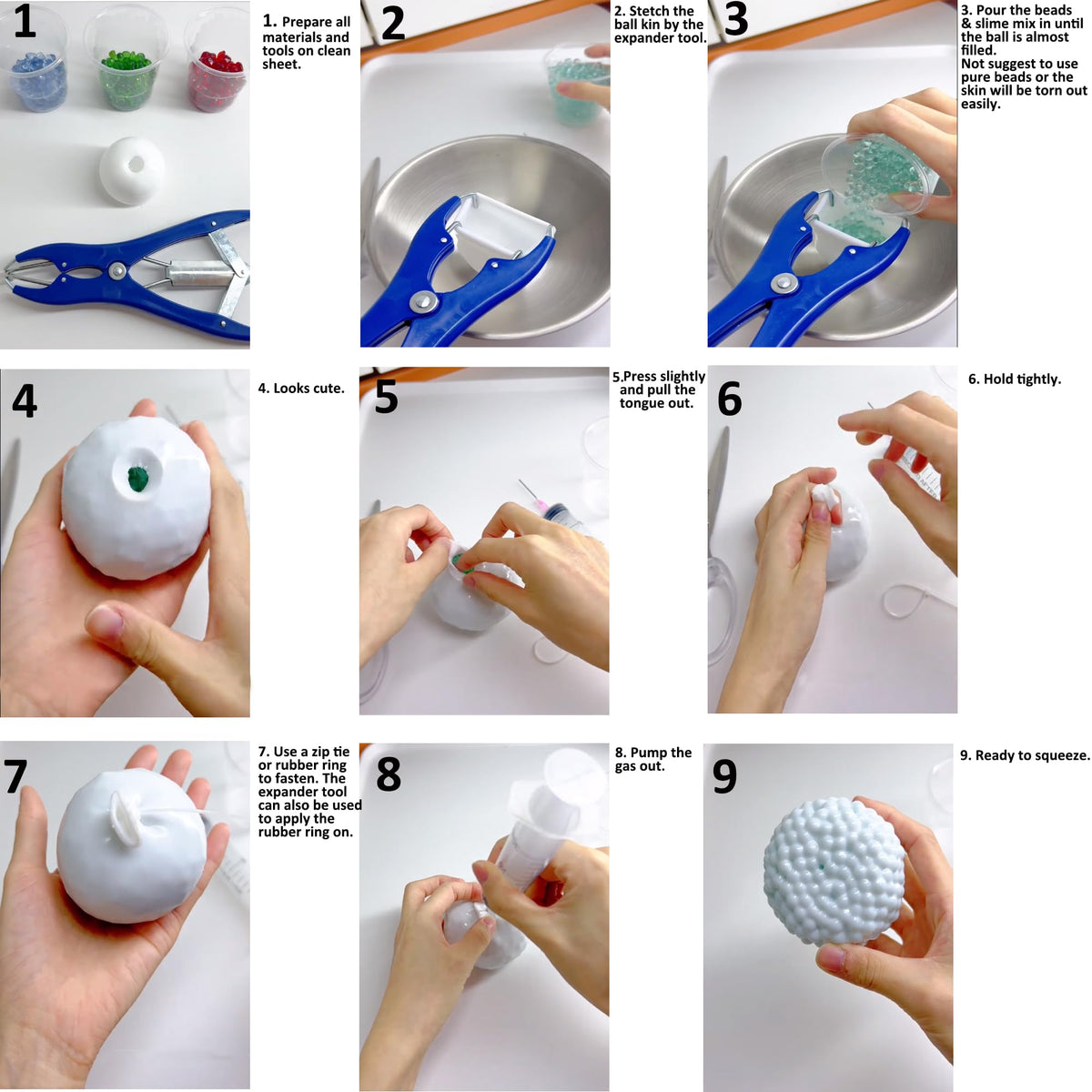 Alt2day DIY squishy ball assembly demonstrates versatile sealing options.