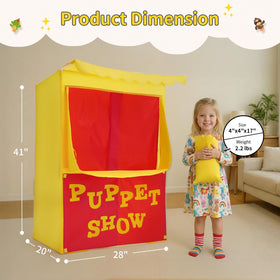 Alvantor Lemonade Stand puppet-stage side view enables portable setup