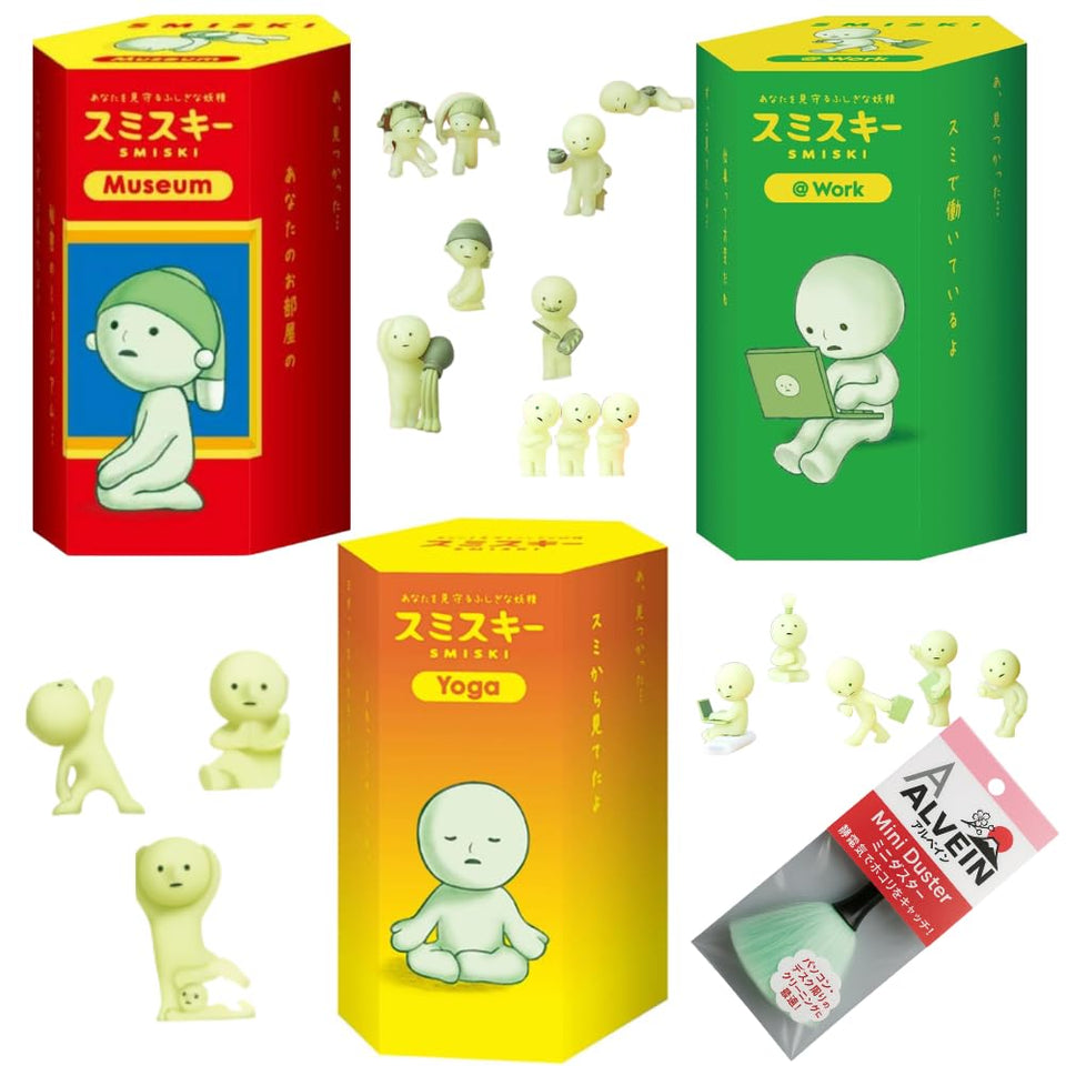 ALVEIN glow-in-the-dark yoga pose figure brightens your desk with calming glow.