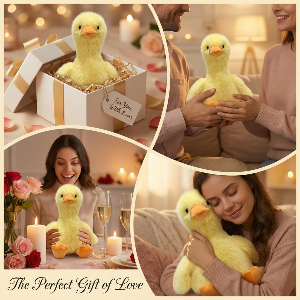 Alwoligag plush duck hypoallergenic filling for safe snuggles