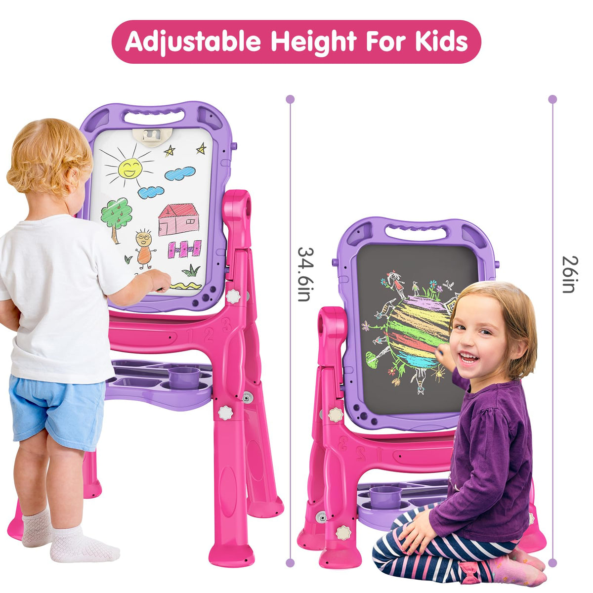 Amagoing easel with 360-degree rotation for easy angle access
