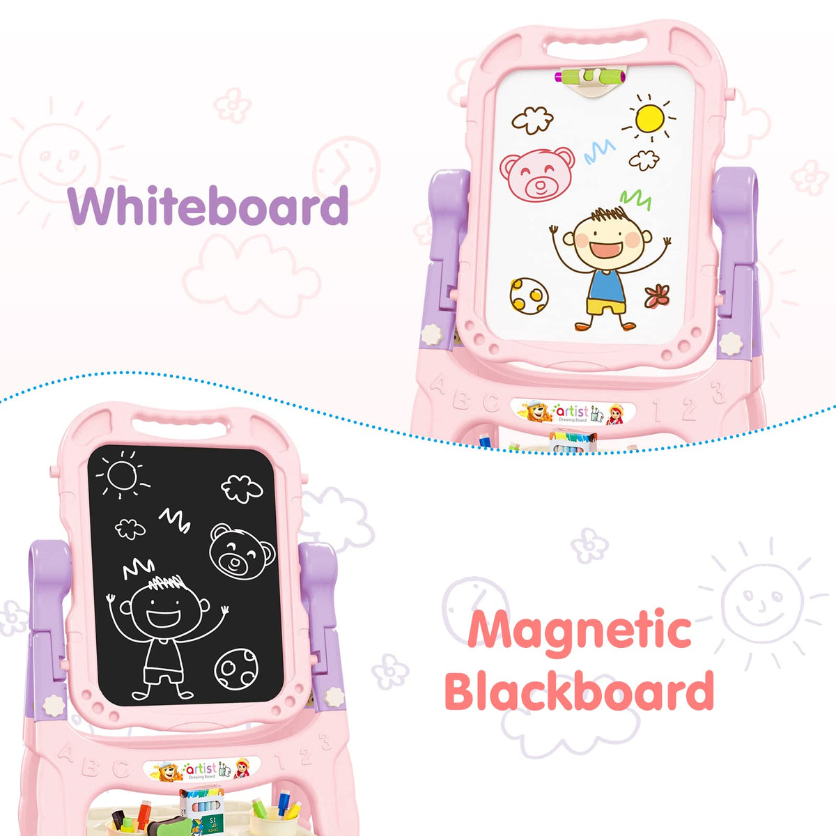 Amagoing easel compact foldable design for storage and travel