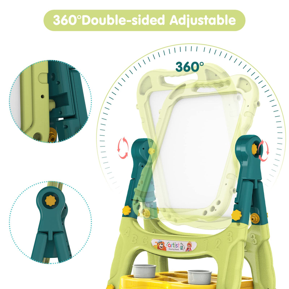 Amagoing easel makes a thoughtful gift for aspiring little artists.