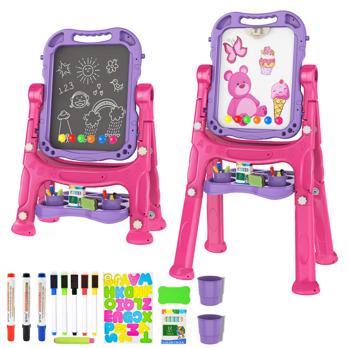 Amagoing easel setup for kids drawing and painting at table