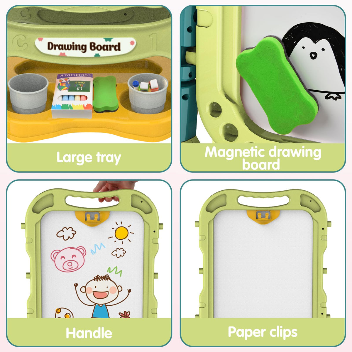 Amagoing magnetic sticks enable easy drawing on the board.