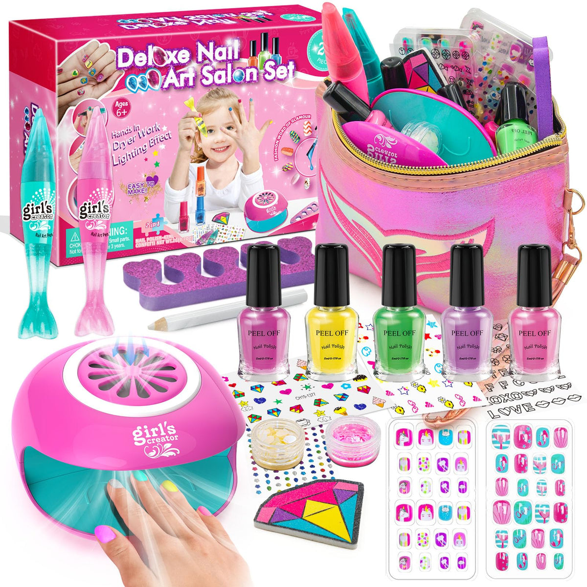 Amagoing kids nail polish set packaging for at-home fun