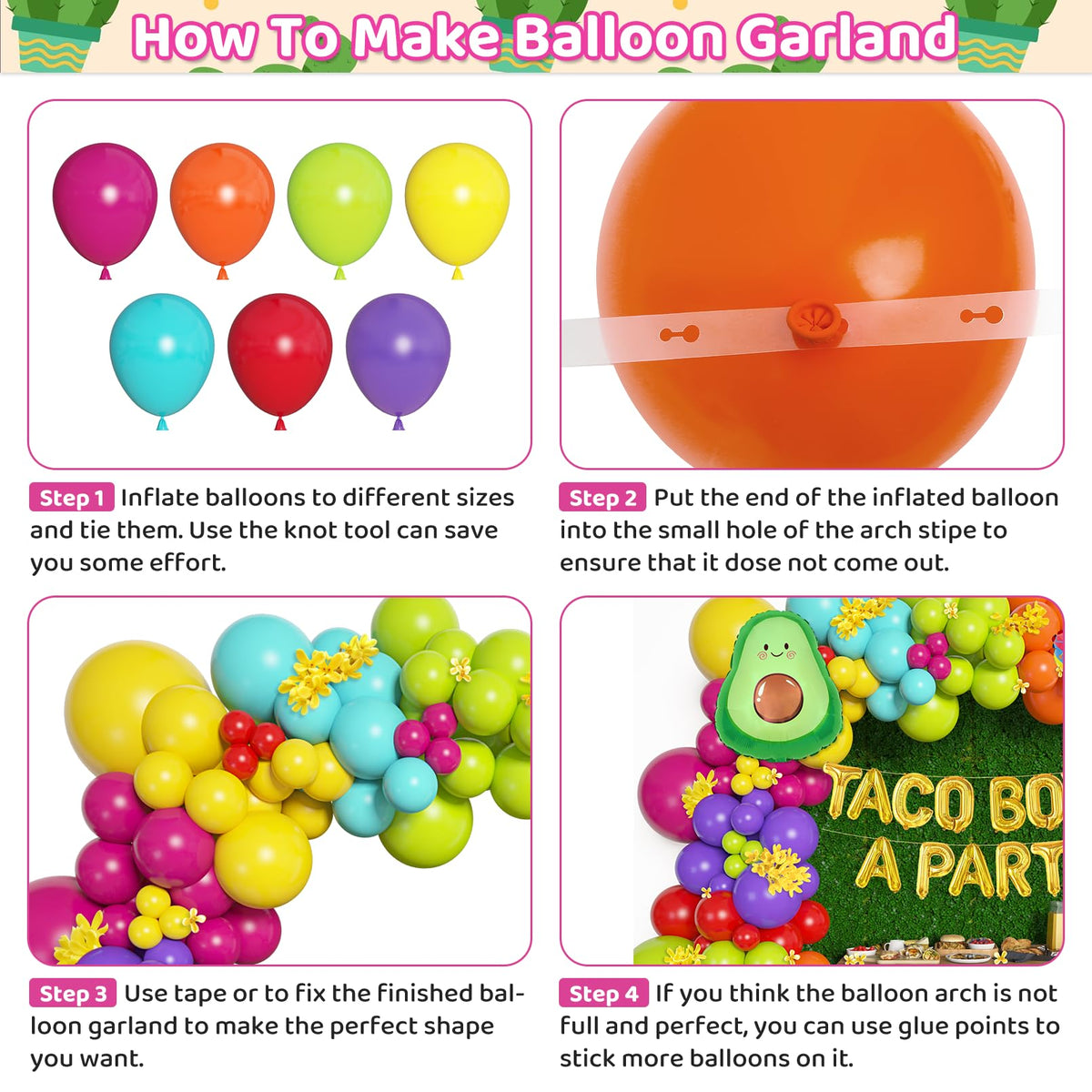 Amandir avocado balloon for bright fiesta centerpiece vibes