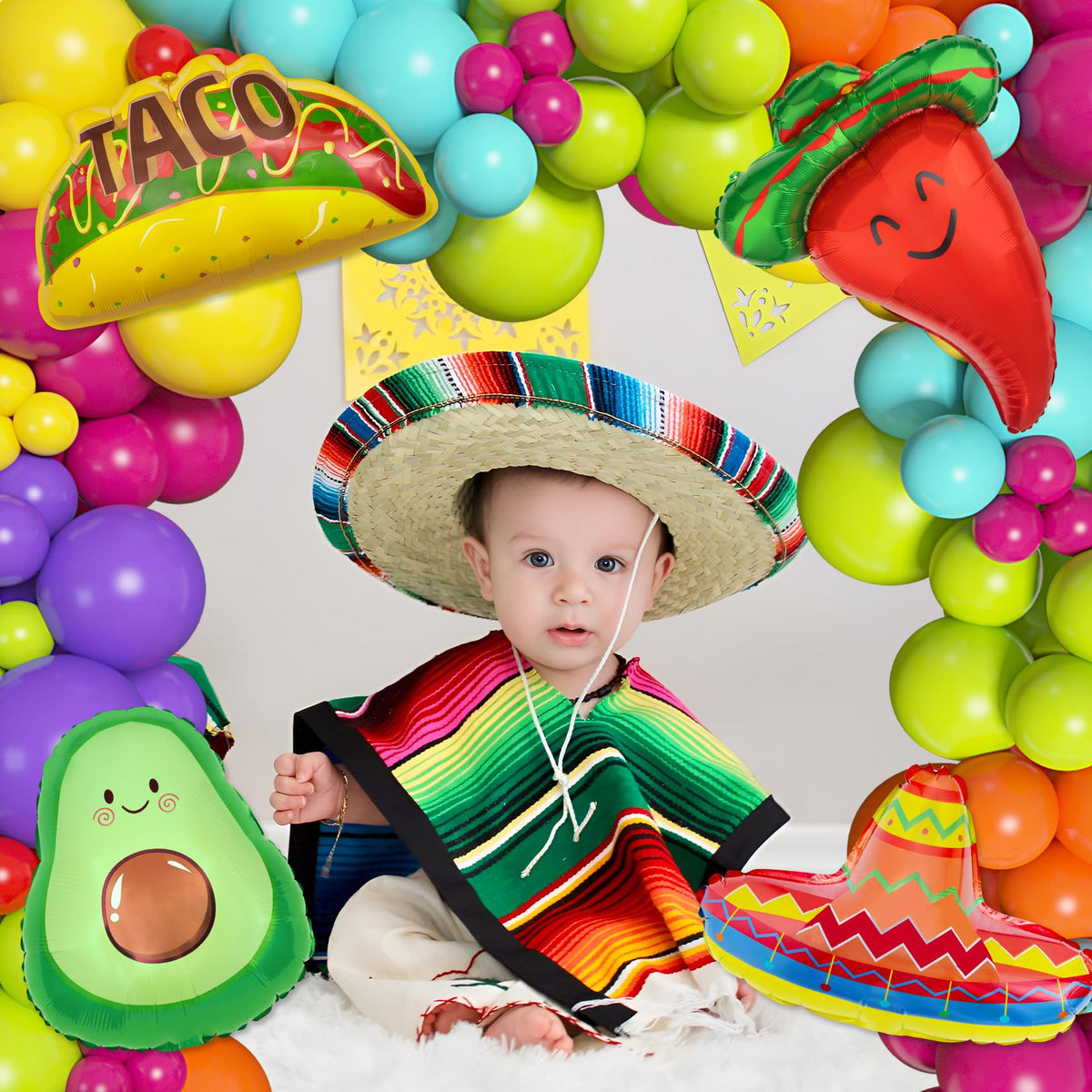 Amandir taco bout a party balloon for playful detail