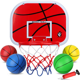Amarlozn mini basketball hoop door-mounted backboard for quick indoor play
