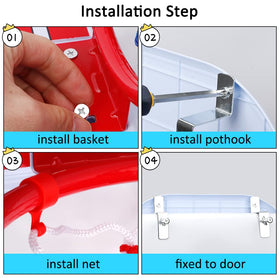 Amarlozn mini basketball hoop in use during quick indoor play