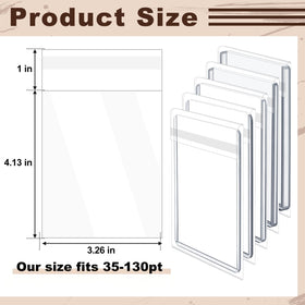 AmazingSpark clear plastic bags for 35–130 pt cards simplify organization and display
