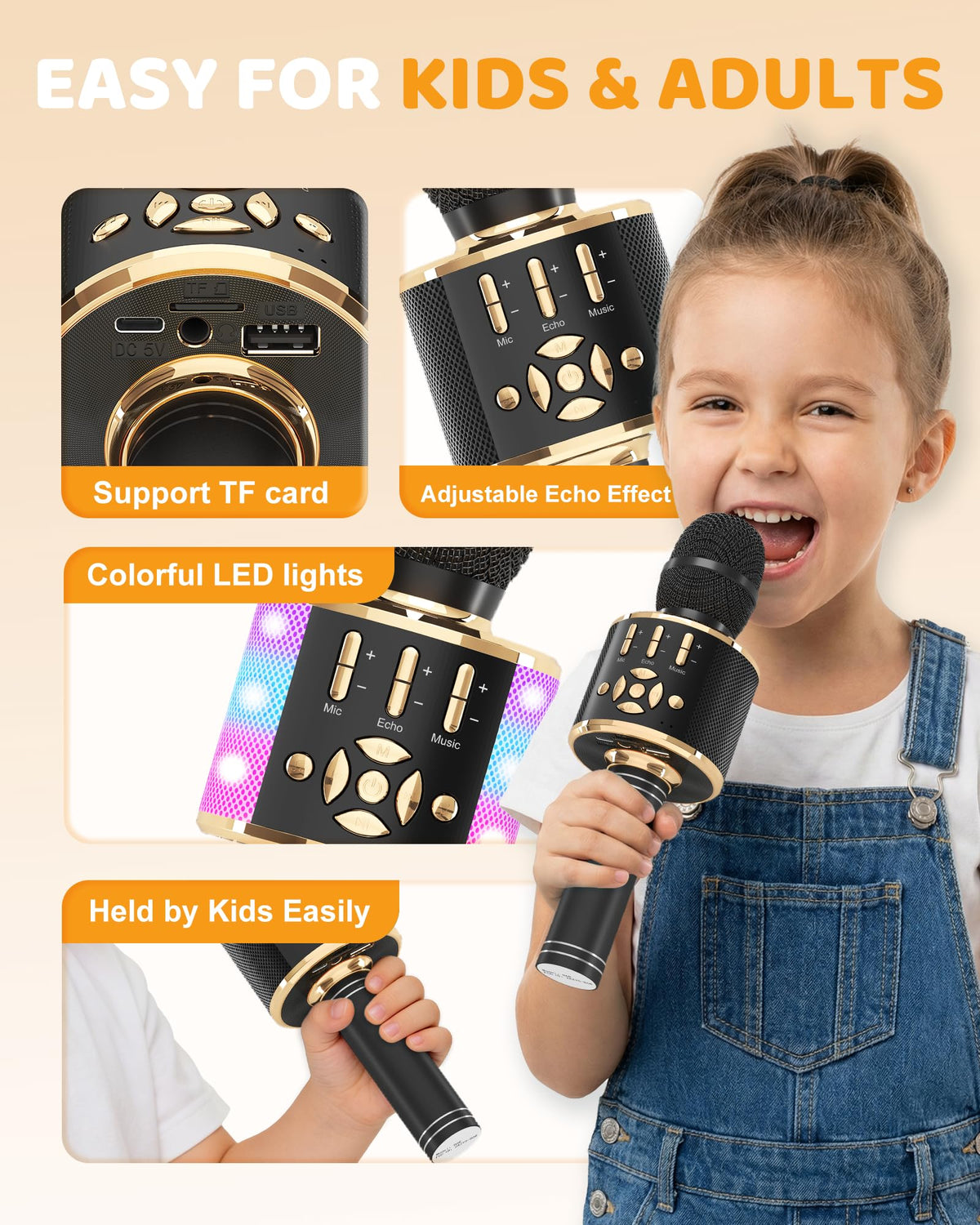 Amazmic Karaoke Microphone long battery life for extended sessions