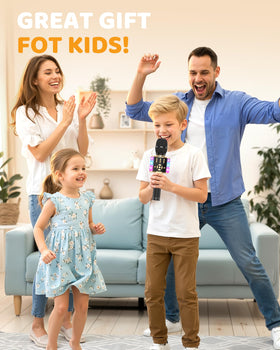 Amazmic Kids Karaoke Microphone gift-ready for birthdays