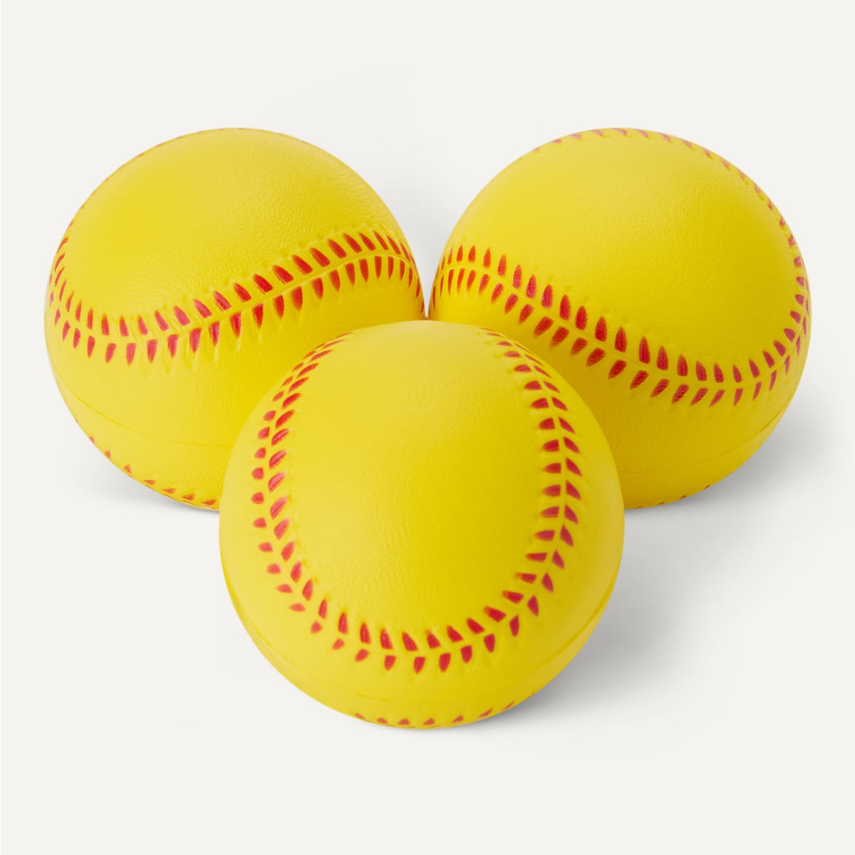 Amazon Basics foam baseballs show standard 2.68-inch diameter for practice