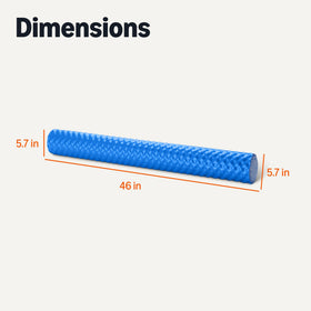 Amazon Basics pool noodle measures 46 by 5.7 inches for versatile flotation