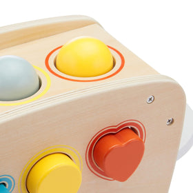 Amazon Basics toy is durable and designed for toddlers exploring with gentle taps.