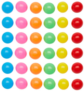 Six bright colors from Amazon Basics ball pit balls to boost color play.
